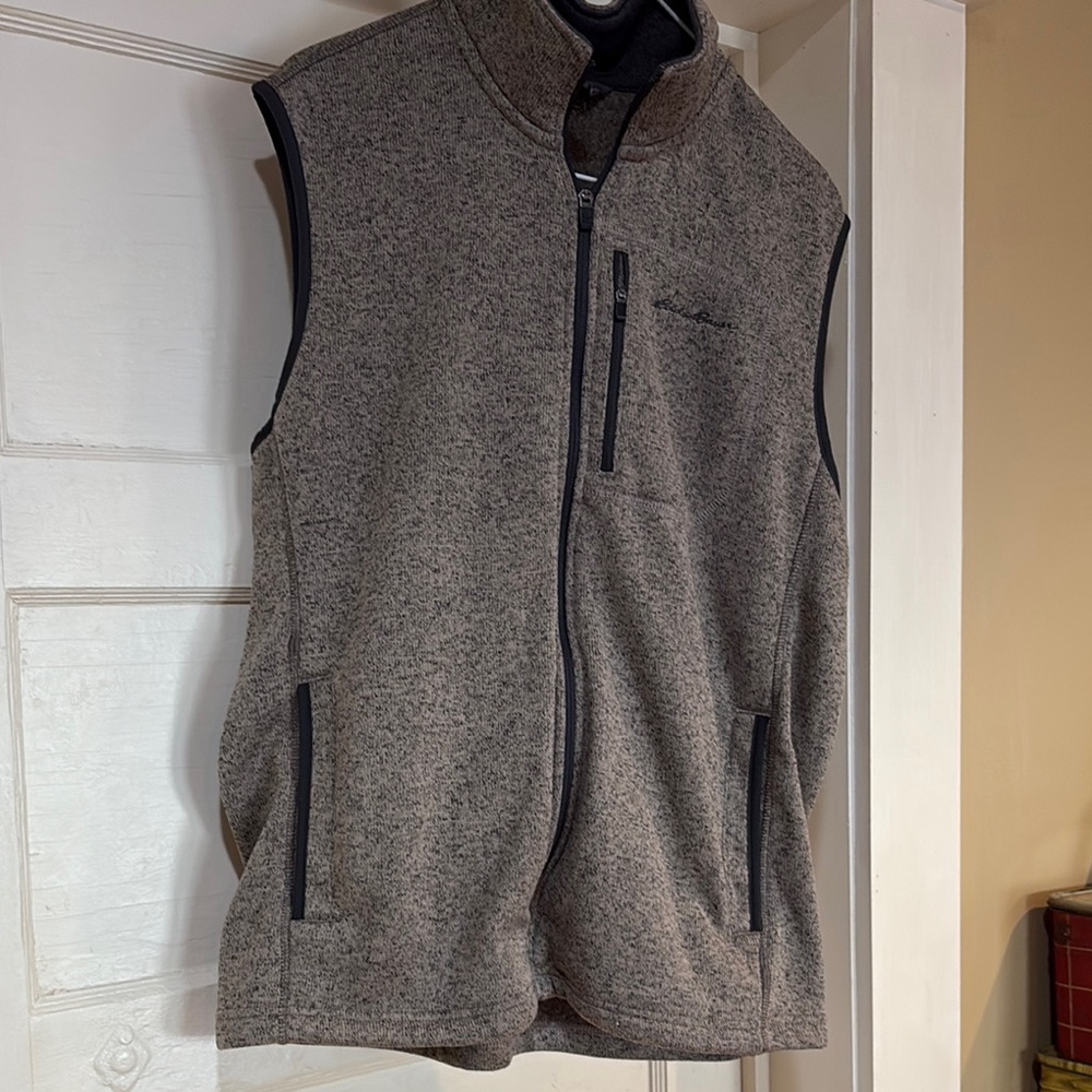 Eddie Bauer Gray Vest Lightweight Layer